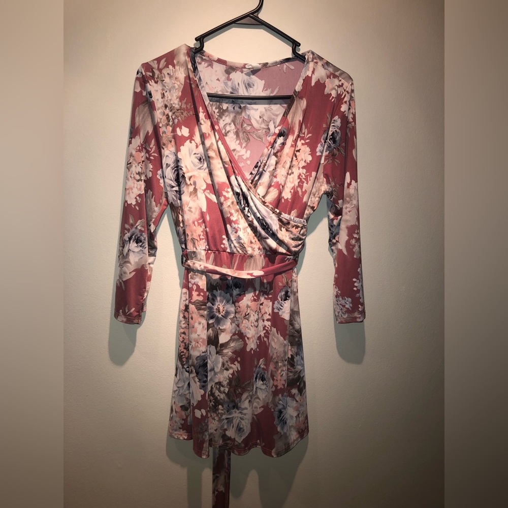 Pinkblush maternity and nursing floral top.
